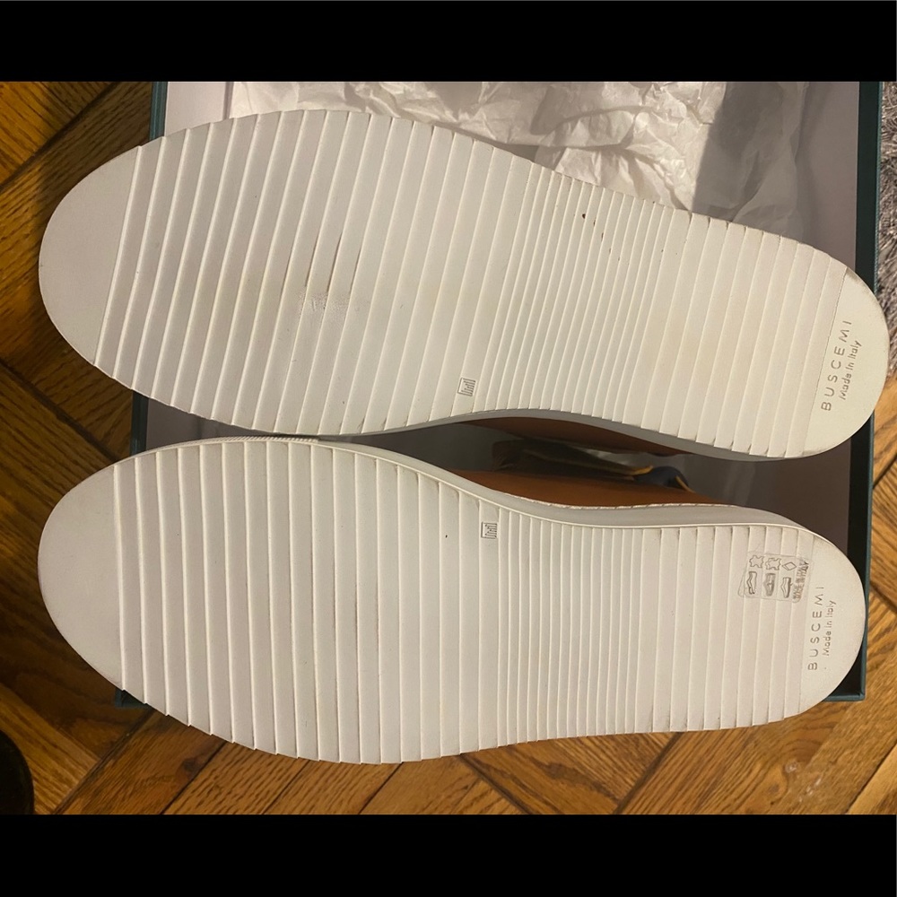 SOLD !! Bourbon brown and white leather sneakers - Picture 6 of 10